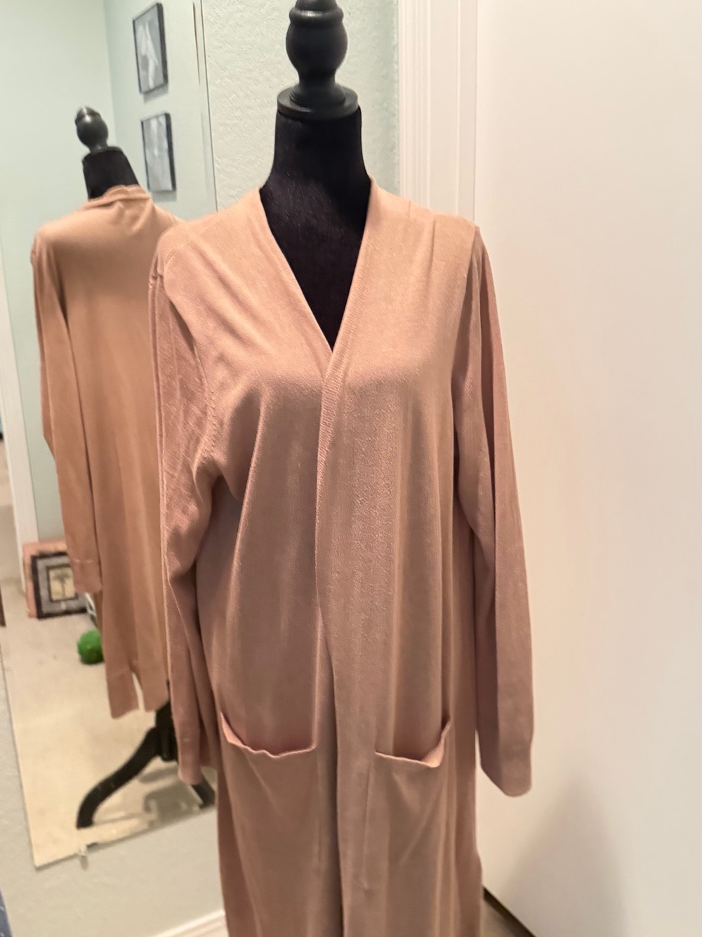 Amazon Essentials Blush Open-Front Longline Cardigan